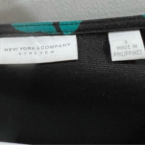 New York & Company black and emerald green sheath dress size small - Picture 5 of 6